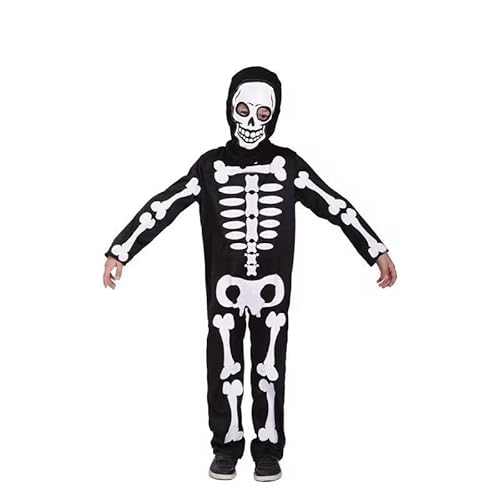 Blucielo Halloween Kostüm Kinder Skelett,Kostüm Kinder Jungen Halloween(120-130CM) von Blucielo