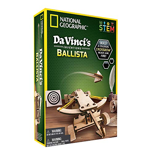 Bandai – National Geographic – Die Erfindungen von Vinci – Bausatz zum Bauen eines Holzballisten ohne Werkzeug – Wissenschaftliches und Lernspiel – STEM – JM02494 Bandai – National Geographic – Die Erfindungen von Vinci – Bausatz zum Bauen eines Holzballisten ohne Werkzeug – Wissenschaftliches und Lernspiel – STEM – JM02494 von Blue Marble
