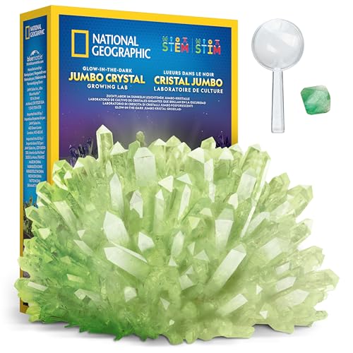 Blue Marble NATIONAL Geographic Jumbo-Leuchtkristall-Zuchtset – Bis zu 3X größer als unsere Standardkristalle, Kristallzucht-Mint-Set für Kinder von Blue Marble