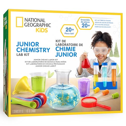 Blue Marble NATIONAL Geographic Junior-Chemielabor für Kinder – Komplettes Lernlabor mit 50 Experimenten & über 20 kindgerechten Labortools, Chemie-Set von Blue Marble