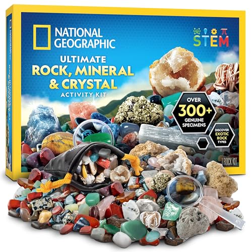 Blue Marble NATIONAL Geographic Steinesammlung für Kinder – 300 Edelsteine, Mineralien & Kristalle, Geologie-Set Blue Marble NATIONAL Geographic Steinesammlung für Kinder – 300 Edelsteine, Mineralien & Kristalle, Geologie-Set von Blue Marble