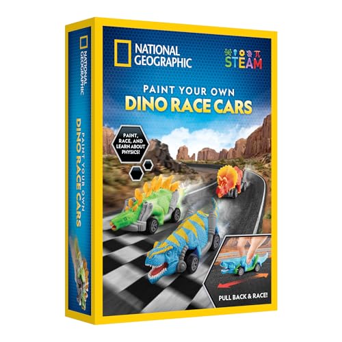 Blue Marble National Geographic Dinosaurier-Rennauto-Bastelset, Malen Sie 3 Dinosaurier-Rennwagen mit 6 Farbfarben, Dinosaurier-Spielzeug für Kinder, Malset, Dinosaurier-Autos, Kunst und Handwerk für Blue Marble National Geographic Dinosaurier-Rennauto-Bastelset, Malen Sie 3 Dinosaurier-Rennwagen mit 6 Farbfarben, Dinosaurier-Spielzeug für Kinder, Malset, Dinosaurier-Autos, Kunst und Handwerk für von Blue Marble