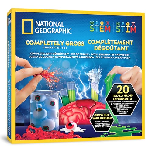 NATIONAL Geographic Ekelhaftes Chemie-Set – 20 Schleimige Wissenschaftsexperimente für Kinder, Gehirn sezieren, Blutzellen platzen Lassen & mehr, Großartiges Mint-Set NATIONAL Geographic Ekelhaftes Chemie-Set – 20 Schleimige Wissenschaftsexperimente für Kinder, Gehirn sezieren, Blutzellen platzen Lassen & mehr, Großartiges Mint-Set von Blue Marble