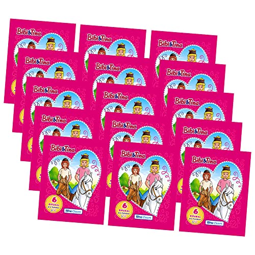 Blue Ocean Bibi und Tina Sticker Pferdesticker (2023) - 15 Tüten Sammelsticker Bundle + 10 Originale STRONCARD Hüllen von Blue Ocean / STRONCARD