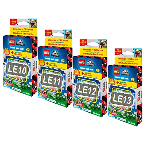 Lego Jurassic World Serie 2 Karten - Trading Cards - Alle 4 Blister Sammelkarten Bundle + 10 Originale Hüllen Lego Jurassic World Serie 2 Karten - Trading Cards - Alle 4 Blister Sammelkarten Bundle + 10 Originale Hüllen von Blue Ocean / STRONCARD