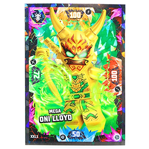 Lego Ninjago Karten Trading Cards Serie 8 - Crystalized (2023) - XXL1 Gold Karte Sammelkarten Bundle + 10 Originale Hüllen von Blue Ocean / STRONCARD