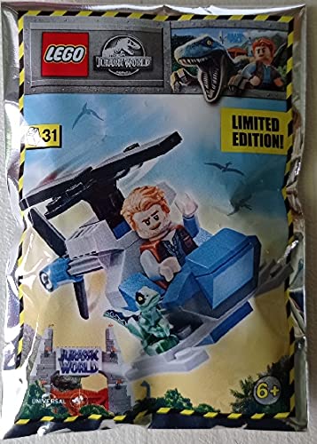 LEGO Jurassic World Owen mit Helikopter-Folien-Set 122113 (Beutel) von Blue Ocean