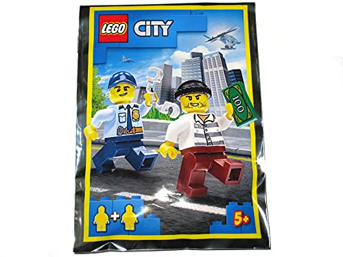 LEGO City Polizist & Dieb Minifigur Folien-Pack Set 952016 (Tüte) von Blue Ocean