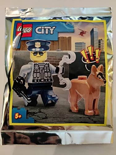 Lego City Polizistin + Hund Minifigur Folienpack Set 952109 (Beutel) von Blue Ocean
