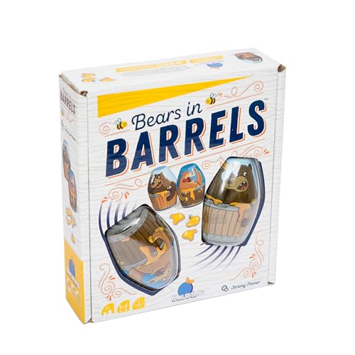 Blue Orange | Bears in Barrels | Kinderspiel | Geschicklichkeitsspiel | 4-8 Spieler | Ab 7+ Jahren | 5 Minuten | Deutsch | Mehrsprachig von Blue Orange