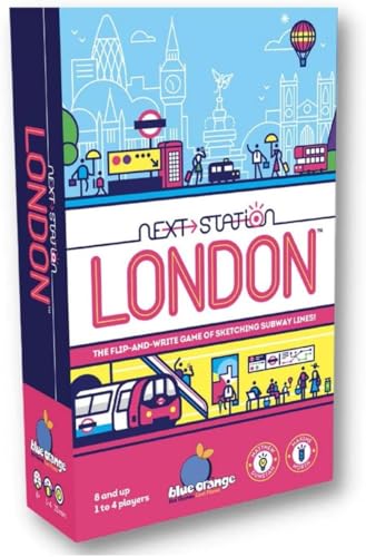 Blue Orange Games Next Station London Brettspiel - Familie oder Erwachsene Strategie Flip and Write Spiel für 1 bis 4 Spieler Empfohlen für Kinder ab 8 Jahren Spiel des Jarhes 2023 Spiel des Jahres von Blue Orange