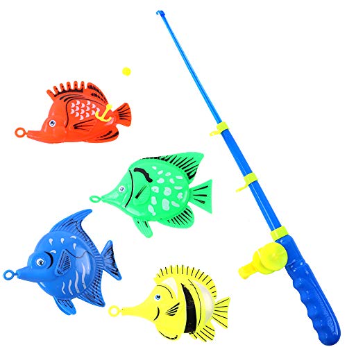 Blue Sky - Fischen nach 4 Fischen - Geschicklichkeits- und Outdoor-Spiel - 040408 - Magnetisches Angeln für Kinder - Angeln mit der Schnur - Mehrfarbig - Kunststoff - 36 cm - Ab 3 Jahren Blue Sky - Fischen nach 4 Fischen - Geschicklichkeits- und Outdoor-Spiel - 040408 - Magnetisches Angeln für Kinder - Angeln mit der Schnur - Mehrfarbig - Kunststoff - 36 cm - Ab 3 Jahren von BLUE SKY