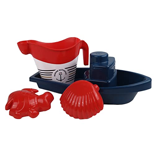 BLUE SKY - Marine Nationale Boot - Strandspiel - 045562 - Blau - 4 Stück - Kunststoff - 34 cm x 17 cm - Offizielle Lizenz - Kinderspielzeug - Outdoor-Spiel - Ab 10 Monaten BLUE SKY - Marine Nationale Boot - Strandspiel - 045562 - Blau - 4 Stück - Kunststoff - 34 cm x 17 cm - Offizielle Lizenz - Kinderspielzeug - Outdoor-Spiel - Ab 10 Monaten von BLUE SKY