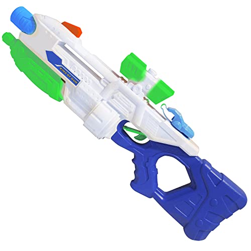 BLUE SKY - Wasserpistole - Outdoor-Spiel - 048188 - Weiß - Kunststoff - 60 cm - Kinderspielzeug - Strandspiel - Pool - Bewässerung - Ab 3 Jahren von BLUE SKY