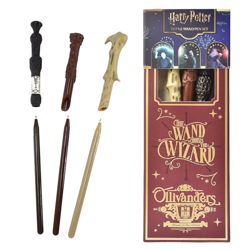 Blue Sky Studios Harry Potter Zauberstab Stift 3er Set, Schreibwaren Zubehör zum Schreiben, Geschenke und Merchandise Blue Sky Studios Harry Potter Zauberstab Stift 3er Set, Schreibwaren Zubehör zum Schreiben, Geschenke und Merchandise von Blue Sky Studios