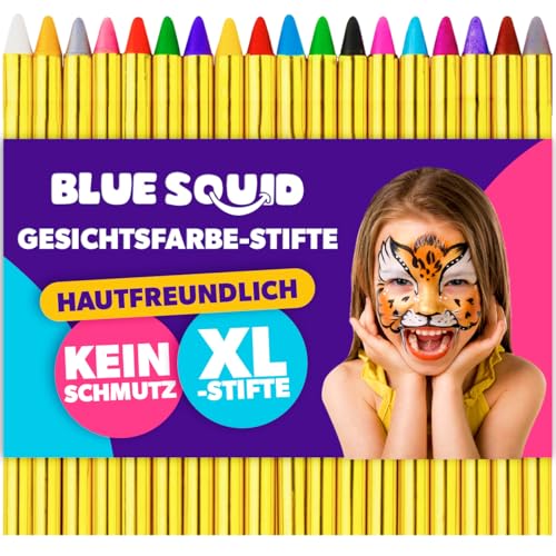 Blue Squid Kinderschminke Set, 18 Farben Gesichtsfarbe Schminkstifte, Kinder Schminkset Ideal für Partys Mädchen, Gesichtsfarben, Halloween, Fasching, Karnavel Professionelle Schminke Blue Squid Kinderschminke Set, 18 Farben Gesichtsfarbe Schminkstifte, Kinder Schminkset Ideal für Partys Mädchen, Gesichtsfarben, Halloween, Fasching, Karnavel Professionelle Schminke von Blue Squid