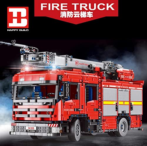 BlueBrixx 23004 Marke Happy Build – Feuerwehrfahrzeug aus Klemmbausteinen mit 5133 Bauelementen. Kompatibel mit Lego. Lieferung in Originalverpackung. von BlueBrixx