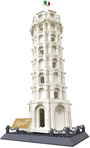 BlueBrixx 5214 Marke Wange - Der schiefe Turm von Pisa aus Klemmbausteinen mit 1334 Bauelementen. Kompatibel mit Lego. Lieferung in Originalverpackung. von BlueBrixx