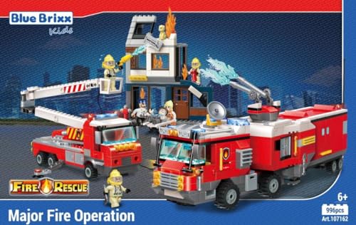 BlueBrixx Kids 107162 – Stadtfeuerwehr: Großbrand aus Klemmbausteinen mit 996 Bauelementen BlueBrixx Kids 107162 – Stadtfeuerwehr: Großbrand aus Klemmbausteinen mit 996 Bauelementen von BlueBrixx