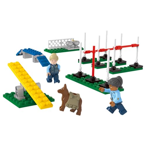 BlueBrixx Play 107738 – Polizeihundetraining aus Klemmbausteinen mit 86 Bauelementen von BlueBrixx