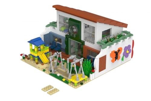BlueBrixx Play 107857 Kindergarten mit Spielplatz, 596 Klemmbausteine, Kindergarten mit Spielplatz Geschenke für Play Fans, Bausteinset von BlueBrixx