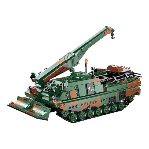 BlueBrixx Pro 103999 – Bergepanzer Büffel, BPz3, Bundeswehr aus Klemmbausteinen mit 1203 Bauelementen. Kompatibel mit Anderen Klemmbausteinmarken. Lieferung in Originalverpackung. von BlueBrixx