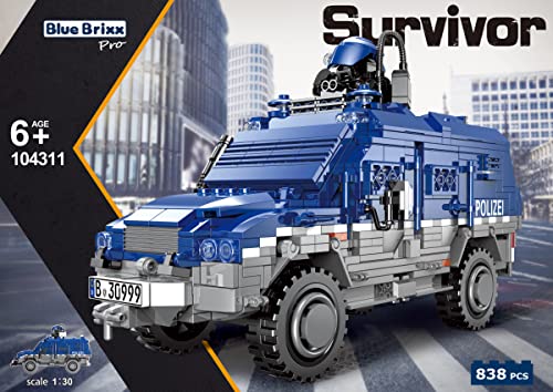 BlueBrixx Pro 104311 – Survivor aus Klemmbausteinen mit 838 Bauelementen. Kompatibel mit Lego. Lieferung in Originalverpackung. von BlueBrixx