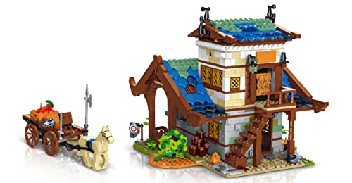 BlueBrixx Pro 104312 – Mittelalterliche Stadt - Handelshaus aus Klemmbausteinen mit 1725 Bauelementen. Kompatibel mit Anderen Klemmbausteinen. Lieferung in Originalverpackung. von BlueBrixx