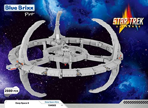 BlueBrixx Pro 104583 – Star Trek Raumstation Deep Space Nine aus Klemmbausteinen mit 2889 Bauelementen von BlueBrixx