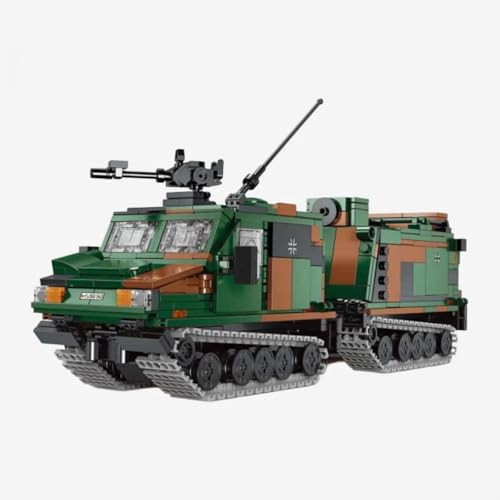 BlueBrixx Pro 105449 – BV 206 S Husky, Bundeswehr 2in1, Bundeswehr aus Klemmbausteinen mit 914 Bauelementen von BlueBrixx