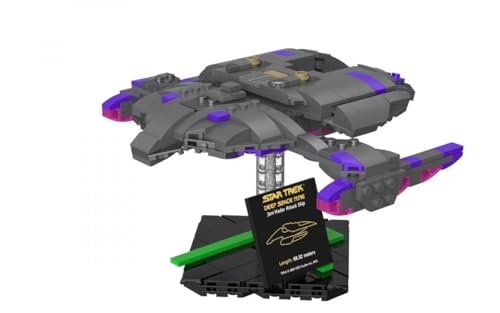 BlueBrixx Star Trek Jem'Hadar Attack Ship – Dominion-Kampfschiff aus Deep Space 9 – Midsize-Bausatz mit 511 Klemmbausteinen – ORIGINAL-Lizenz, 105686 von BlueBrixx