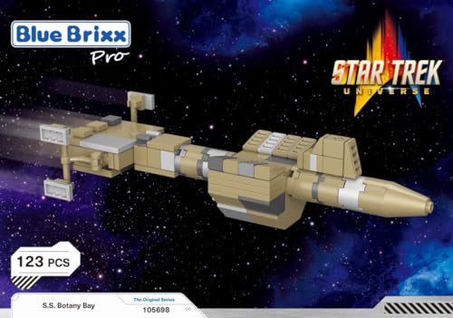 BlueBrixx Pro 105698 – Star Trek SS Botany Bay aus Klemmbausteinen mit 123 Bauelementen von BlueBrixx