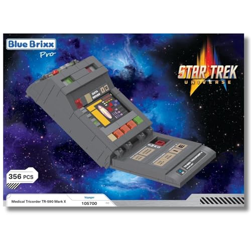BlueBrixx Pro 105700 – Star Trek Medizinischer Tricorder TR-590 Mark X aus Klemmbausteinen mit 356 Bauelementen von BlueBrixx