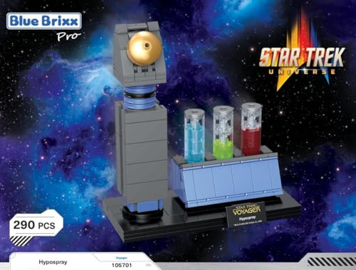 BlueBrixx Pro 105701 – Star Trek Hypospray aus Klemmbausteinen mit 290 Bauelementen von BlueBrixx