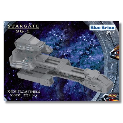 BlueBrixx Pro 106837 – Stargate X-303 Prometheus aus Klemmbausteinen mit 2229 Bauelementen von BlueBrixx