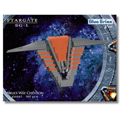 BlueBrixx Pro 106845 – Stargate Milchstraße-Chevron aus Klemmbausteinen mit 389 Bauelementen von BlueBrixx