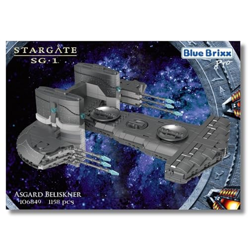 BlueBrixx Pro 106849 – Stargate Milchstraße-Chevron aus Klemmbausteinen mit 1158 Bauelementen von BlueBrixx