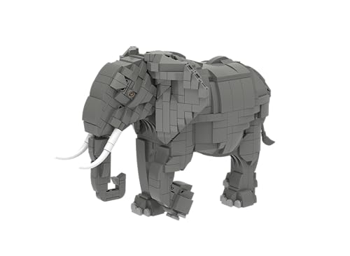 BlueBrixx Pro 107605 – Elefant aus Klemmbausteinen mit 1123 Bauelementen von BlueBrixx