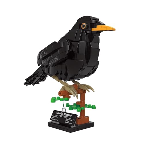 BlueBrixx Pro 107675 – Amsel aus Klemmbausteinen mit 308 Bauelementen von BlueBrixx