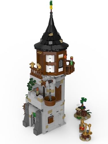 BlueBrixx Pro 108111 – Burg Bärenfels: Turm des Alchemisten aus Klemmbausteinen mit 1018 Bauelementen. Kompatibel mit Anderen Klemmbausteinen. Lieferung in Originalverpackung. von BlueBrixx