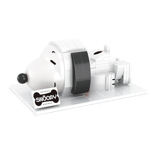 BlueBrixx Pro 108288 – Entspannter Snoopy aus Klemmbausteinen mit 170 Bauelementen von BlueBrixx