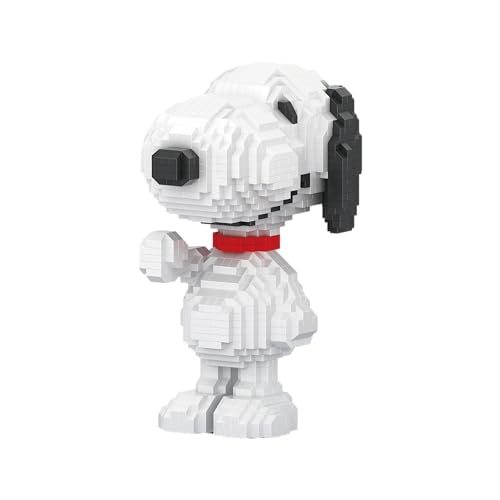 BlueBrixx Pro 108289 – Aufmunternder Snoopy (Diamond Blocks) aus Klemmbausteinen mit 1383 Bauelementen von BlueBrixx
