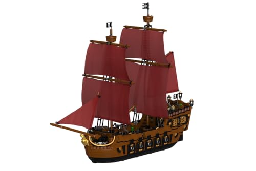 BlueBrixx Pro 108348 Pirateninsel: Brigantine – 1721 Klemmbausteine, Piraten Set, Geschenk für Schiffs- und Piratenfans, Standardsteine, Bausteine der Piraten-Serie BlueBrixx Pro 108348 Pirateninsel: Brigantine – 1721 Klemmbausteine, Piraten Set, Geschenk für Schiffs- und Piratenfans, Standardsteine, Bausteine der Piraten-Serie von BlueBrixx