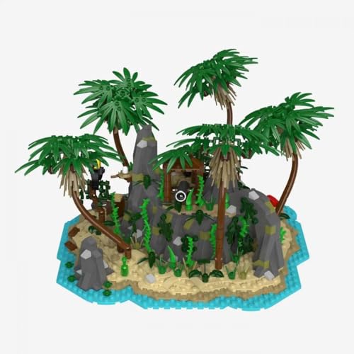 BlueBrixx Pro 108373 Pirateninsel: Schatzhöhle – 1182 Klemmbausteine, Piraten Set, Geschenk für Schiffs- und Piratenfans, Standardsteine, Bausteine der Schatzküsten-Serie von BlueBrixx