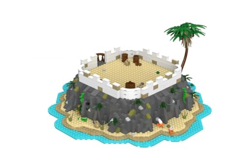 BlueBrixx Pro 108375 Gouverneursinsel: Insel-Erweiterung – 985 Klemmbausteine, Piraten Set, Geschenk für Schiffs- und Piratenfans, Standardsteine, Bausteine der Piraten-Serie von BlueBrixx
