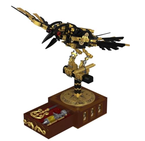 BlueBrixx Pro 108461 - Steampunk Mech-Elster, 555 Klemmbausteine, Steampunk-Set, Geschenk für Steampunk Fans, Standardsteine, Bausteine der Steampunk-Serie von BlueBrixx
