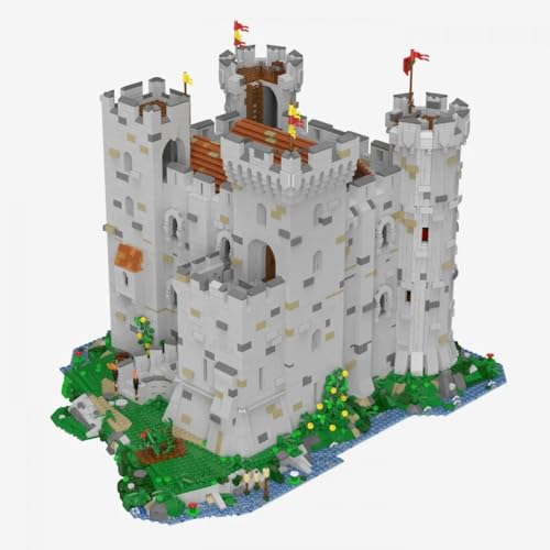 BlueBrixx Pro 108481 – Normannenburg: Turmburg, 11243 Klemmbausteine, Burg-Set, Geschenk für Modular Buildings- und Mittelalter Fans, Standardsteine, Bausteine der Pro-Serie von BlueBrixx