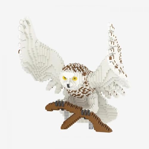 BlueBrixx Pro 108595 – Schnee-Eule (Diamond Blocks) aus Klemmbausteinen mit 3103 Bauelementen von BlueBrixx