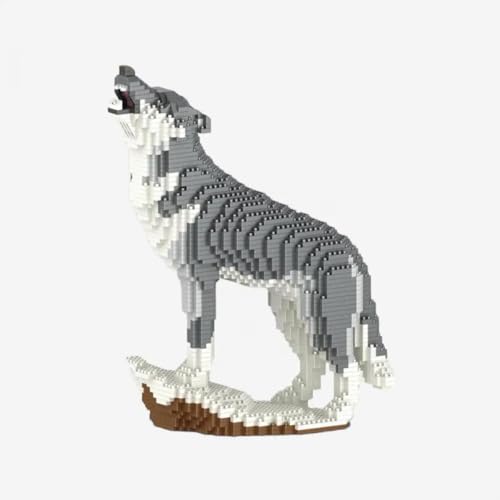 BlueBrixx Pro 108597 – Wolf (Diamond Blocks) aus Klemmbausteinen mit 2130 Bauelementen von BlueBrixx