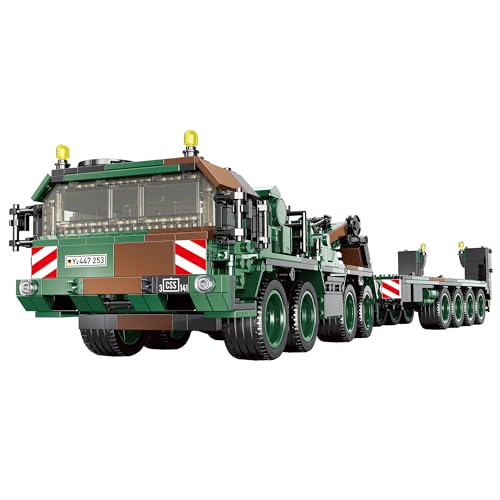 BlueBrixx Pro - SLT 50-2 Elefant Bundeswehr - Militär Modellbausatz für Erwachsene und Kinder, Klemmbausteine-Set aus 1546 Teilen, Schwerlasttransporter, 104124 von BlueBrixx